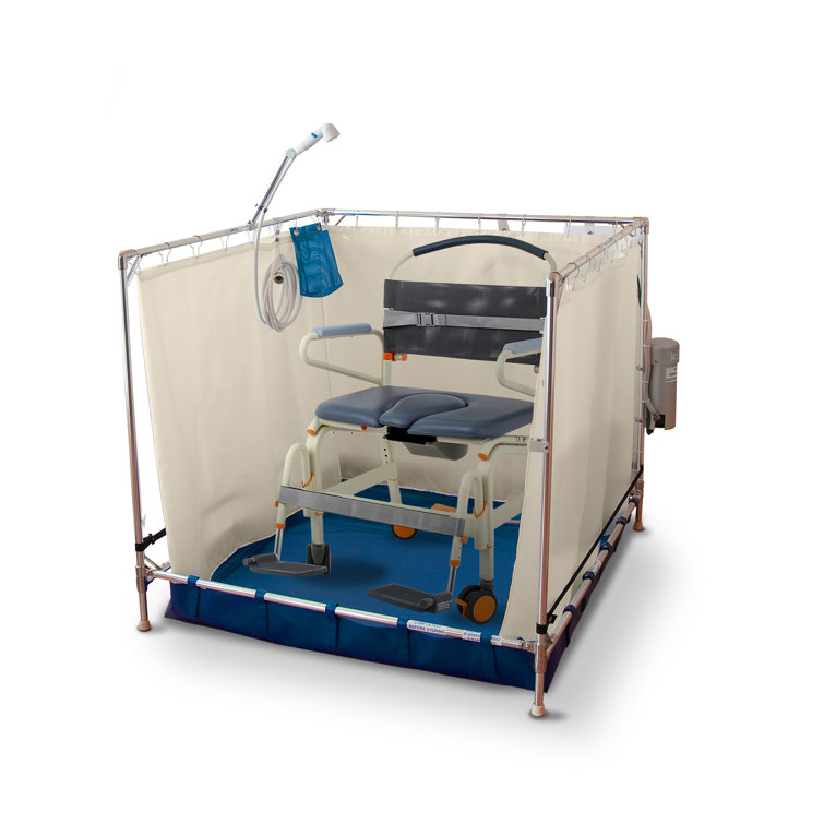 Fawssit Portable Showers 46'' W 44'' H SemiFrameless Rectangle